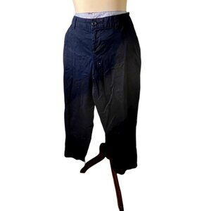 Cropped cotton navy pants size 10P